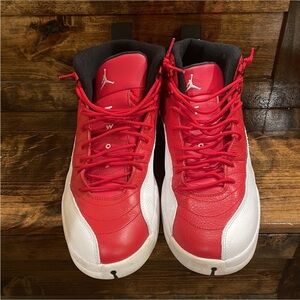 Jordan Men's Red and White Athletic Shoes